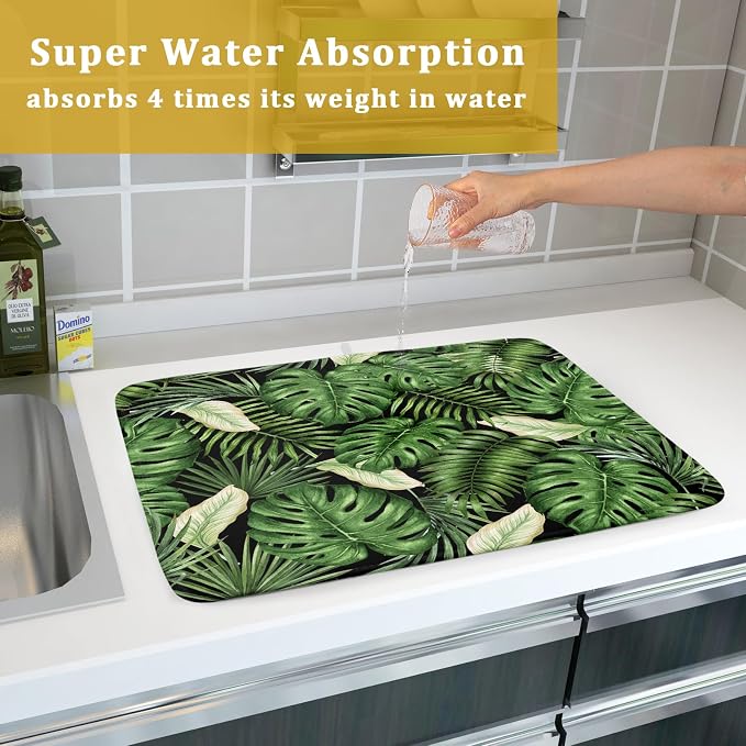 Giwawa Tropical Palm Leaf Dish Drying Mat - Image 7