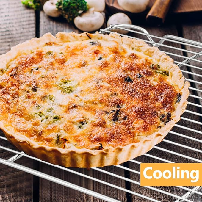 Baking Cooling Rack Set of 2, E-far 16.5"x11.5" Stainless Steel Metal Roasting - Image 5