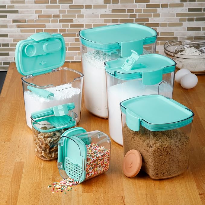 Progressive ProKeeper Baker's Airtight Kitchen Storage Canister Container Set - Image 2