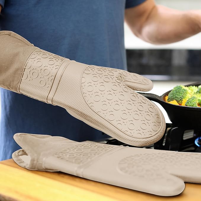 BPA-Free Silicone Oven Mitts Ultra Heat Resistant up to 500°F - Image 9