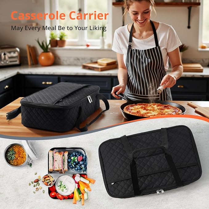 Insulated Casserole Carrier Portable Food Tote - Image 6