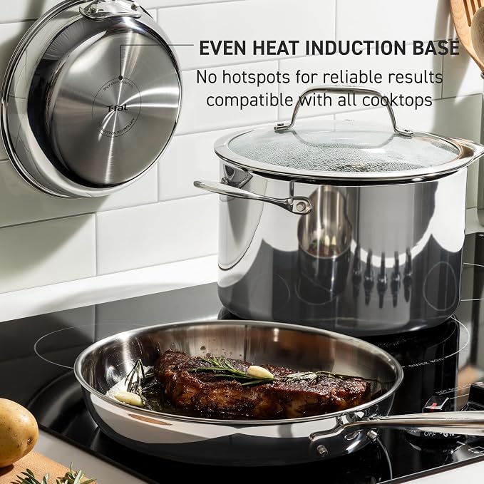 T-Fal Pro Tri-Ply Stainless Steel Large Dutch Oven Pot - Image 6