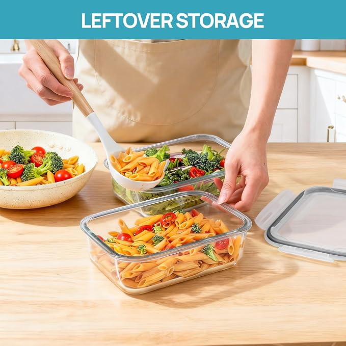 Vtopmart 2Pack 1500ml/50.7oz Large Glass Storage Containers - Image 5