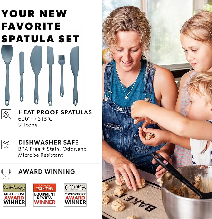DI ORO 6-Piece Silicone Spatula Set - Image 4