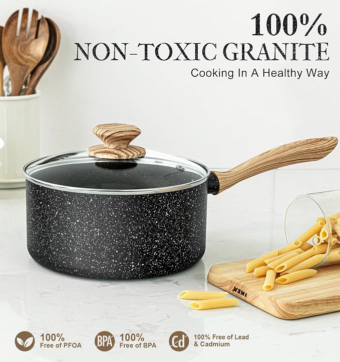 MICHELANGELO Saucepan Set, Nonstick Sauce Pans - Image 3