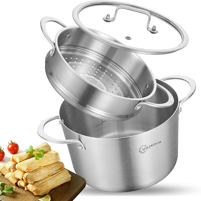 LOLYKITCH 5 Quart Stainless Steel Steamer Pot by LolyKitch
