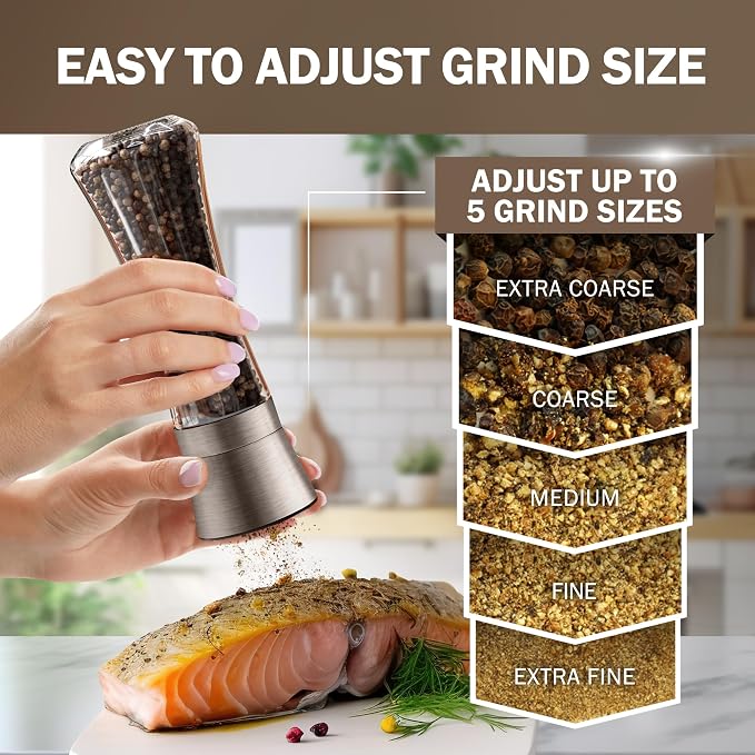 HOME EC Original Stainless Steel Salt or Pepper Grinder 1pk - Image 4