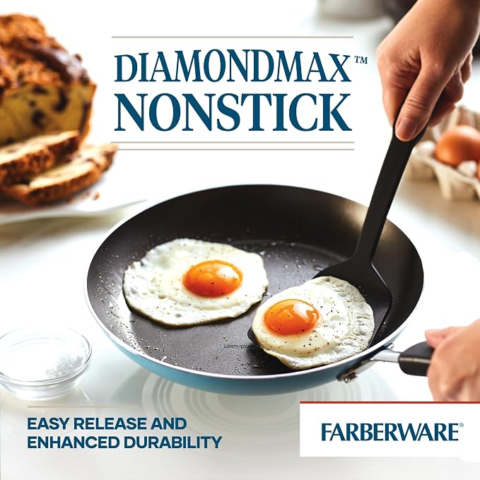 Farberware Cookstart DiamondMax Nonstick Cookware/Pots and Pans Set, Dishwasher - Image 6