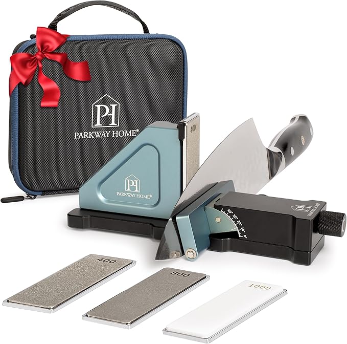 PATENTED ORIGINAL ADJUSTABLE ROLLING KNIFE SHARPENER KIT: Adjustable Height by ParkwayHome