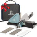 PATENTED ORIGINAL ADJUSTABLE ROLLING KNIFE SHARPENER KIT: Adjustable Height by ParkwayHome