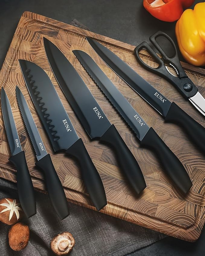 EUNA Kitchen Knife Set, German High-Carbon Stainless Steel Knife Sets - Image 2