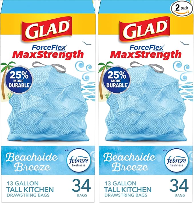 Glad Trash Bags, 13 Gallon by GladTrashFoodStorage