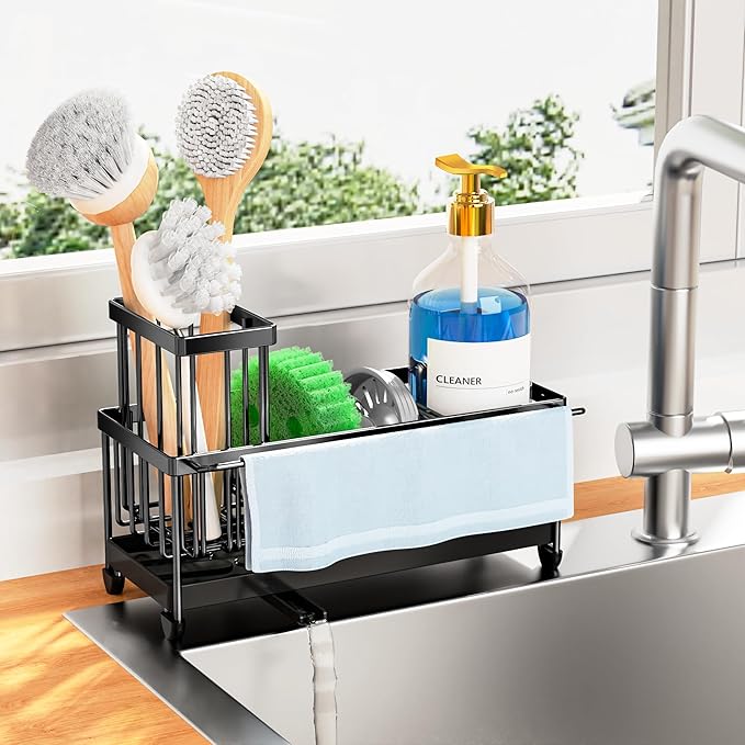 Cisily Sponge Holder for Kitchen Sink, Sink Caddy Organizer by CISILYHOMELIFE