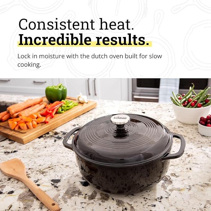 Lodge Essential Enamel Cast Iron Dutch Oven - Image 3