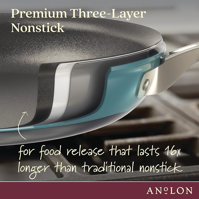Anolon Achieve Hard Anodized Nonstick Sauté Pan - Image 4