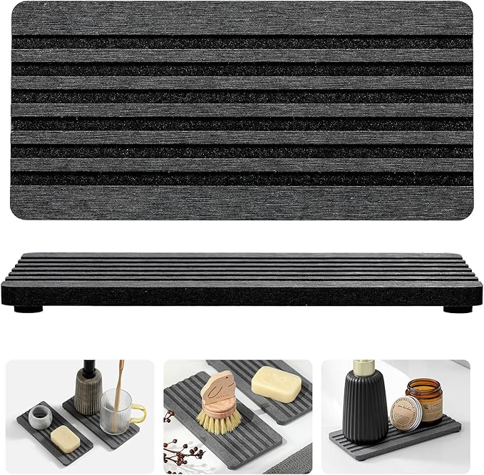 Razborci 2PCS Diatomite Quick Stone Drying Tray Mat by Razborci