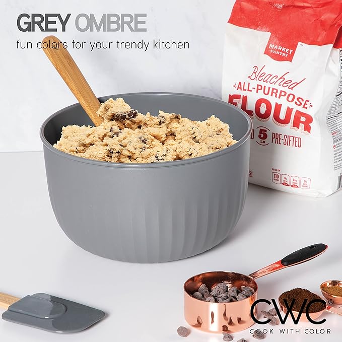 COOK WITH COLOR Prep Bowls with Lids- Wide and Deep Nesting Plastic Small - Image 3