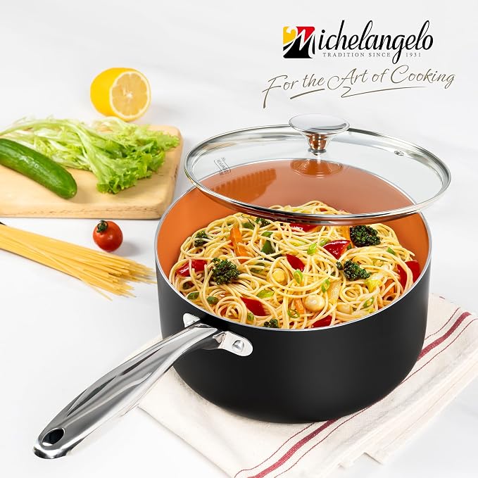 MICHELANGELO 4 Quart Saucepan - Image 5