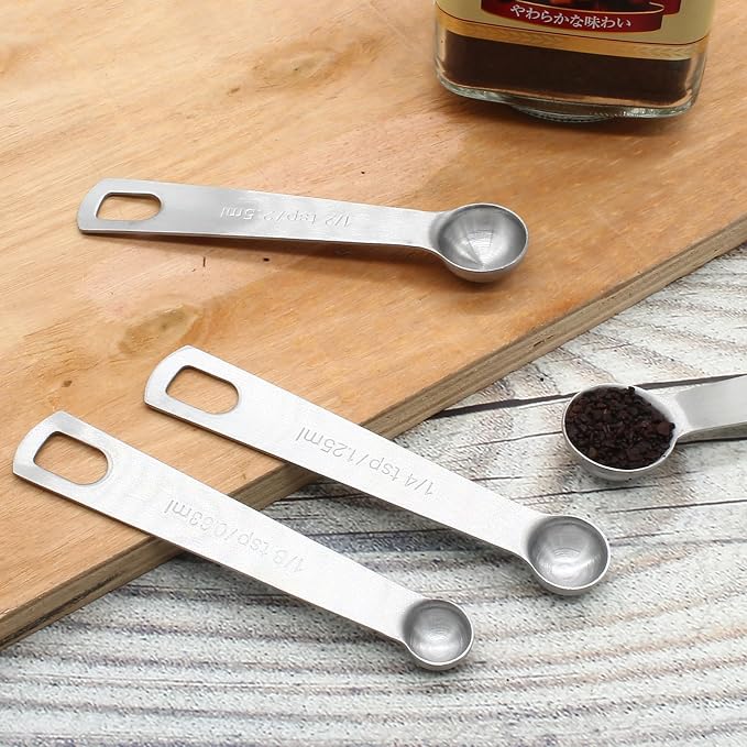 Luomorgo 7 Pcs/Set Measuring Spoons Set, Stainless Steel Measuring Spoons & - Image 7