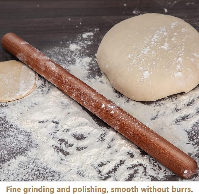 Aisoso French Rolling Pin, 17.7 Inches Wood Rolling Pin - Image 5