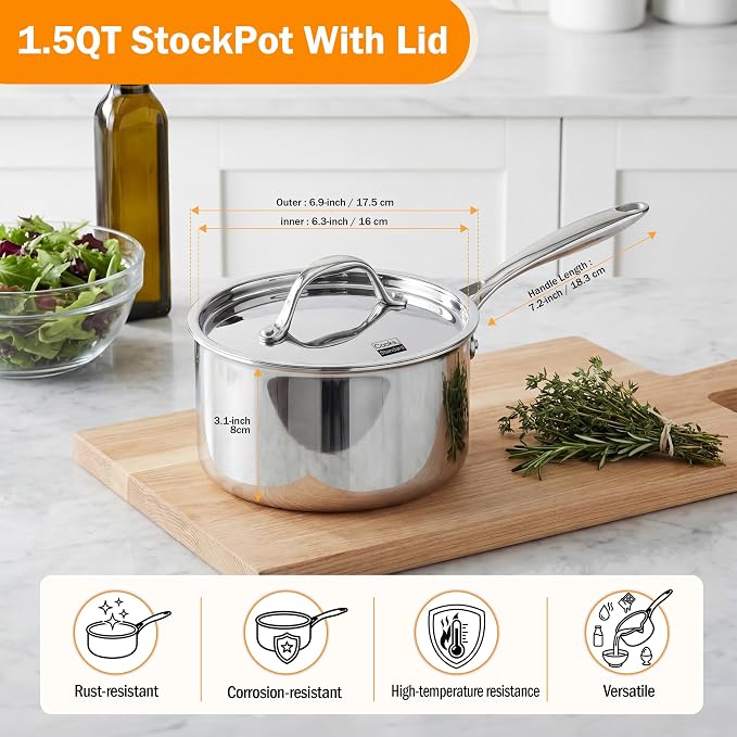 Cooks Standard Stainless Steel Sauce Pan - Image 2