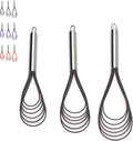 Flat Whisks Stainless Steel, 3 Pack 10''+11''+12'' Set Premium Sturdy-6 by Jell-Cell