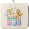 Easter Bunny Carrots Dish Drying Mat by Anyako