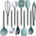 COOK WITH COLOR Silicone Cooking Utensils, Kitchen Utensil Set, Cooking Utensils by CookwithColor