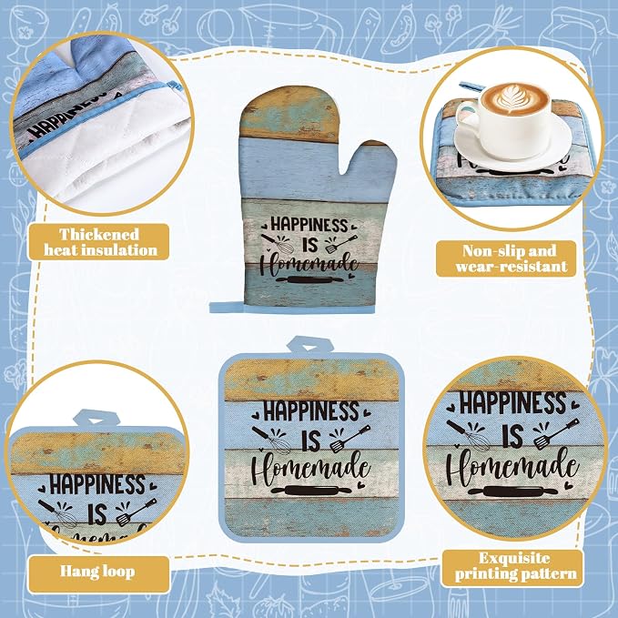 Fourluoo 10 Pcs Farmhouse Kitchen Decor and Accessories Set 4 Kitchen Towels 2 - Image 5