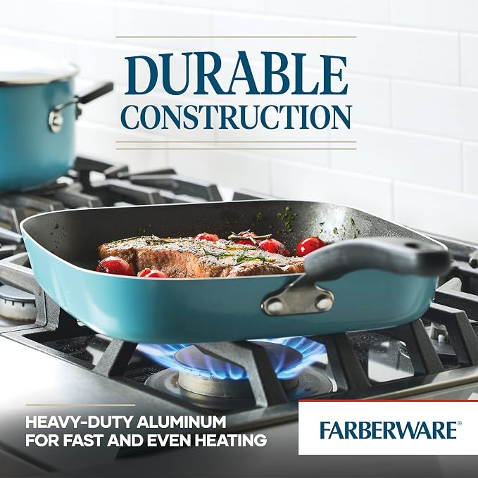 Farberware Cookstart DiamondMax Nonstick Square Deep Grill Pan/Griddle - Image 3