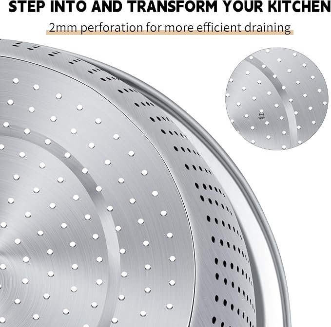 Colander 304 Stainless Steel 4-quart - Image 2
