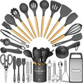Umite Chef Silicone Kitchen Utensil Set, Wood Handles by UmiteChef
