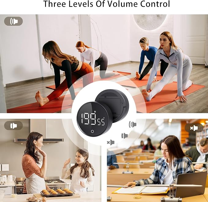 Digital Kitchen Timers, Magnetic Rotary Timer - Image 8