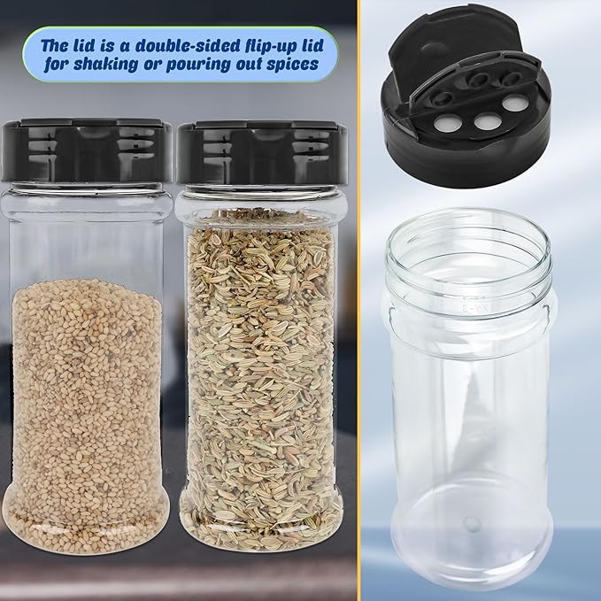 30 Pcs 6 oz Plastic Spice Jars - Image 7