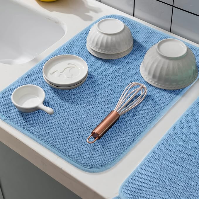 GeeRic Microfiber Dish Drying Mat, Super Absorbent Kitchen Dish Drying Pad - Image 6