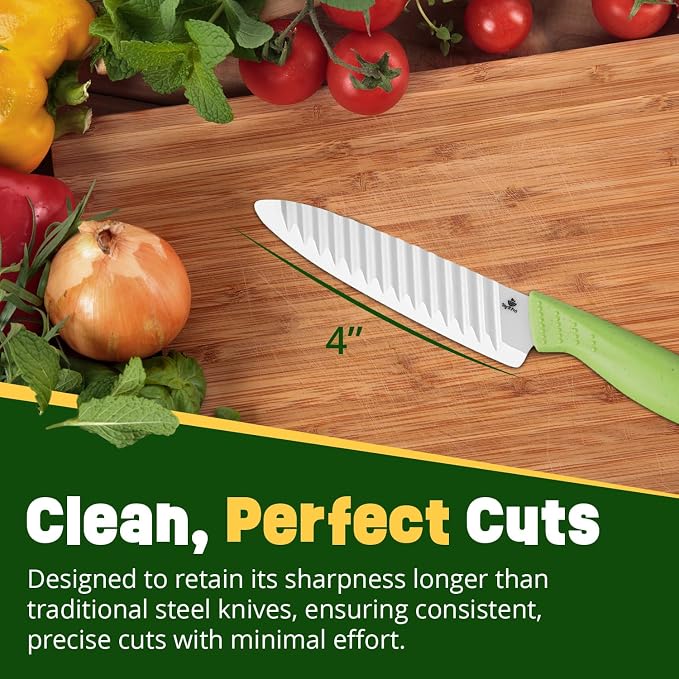 Durable Ceramic Knife for Chopping Vegetables & Fruits, 4” Non-Reactive and - Image 5