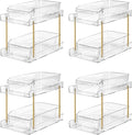 LAREKUN4pack 2-Tier Organizer & Storage Unit Stackable Bathroom Cabinet by LAREKUN