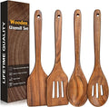 4Pcs Wooden Spatula for Cooking, Acacia Wooden Spatula for Kitchen Use by Unknown