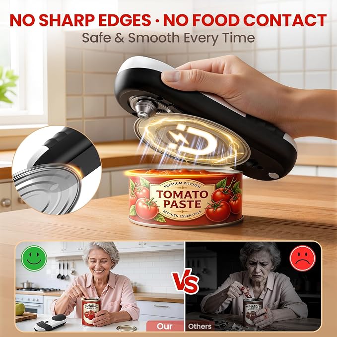 One Touch Electric Can Opener Fits Almost All Can Sizes - Image 4