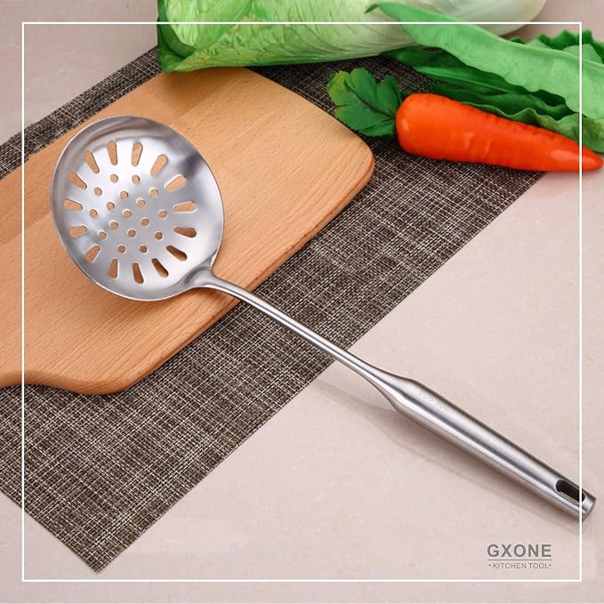 Skimmer Slotted Spoon, 304 Stainless Steel Slotted Spoon, Handle Mesh Food - Image 5