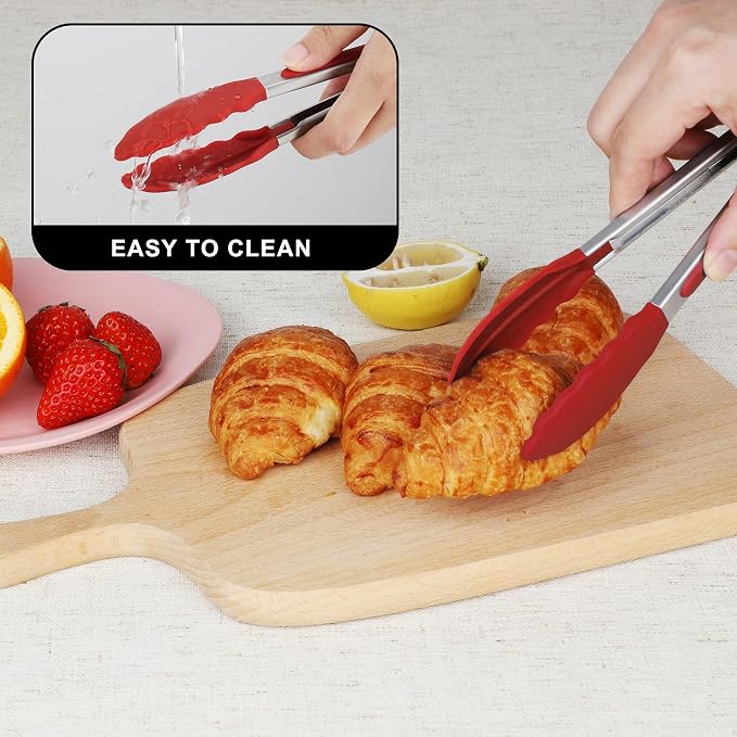 Hotec Mini Silicone Kitchen Tongs - Image 8