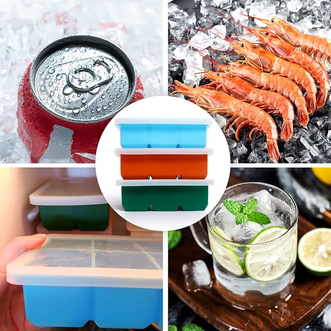 Excnorm Silicone Ice Cube Trays 3 Pack - Image 7