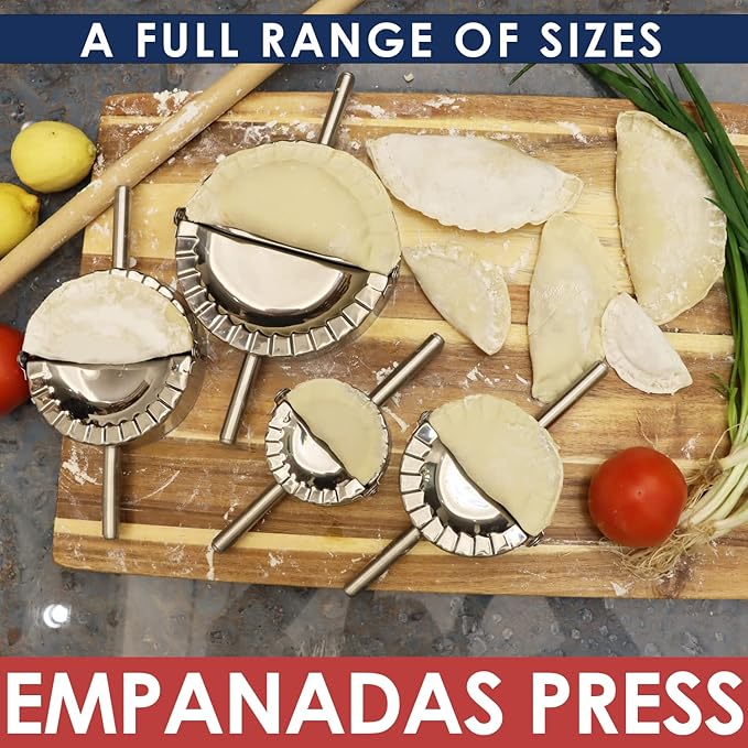 KAYCROWN 6 Inch Empanada Press, Stainless Steel Dumpling Maker Dough Cutter - Image 6