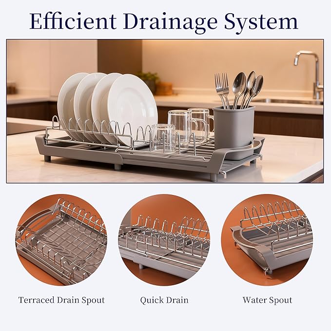 Dish Drying Rack Compact Expandable - Image 4
