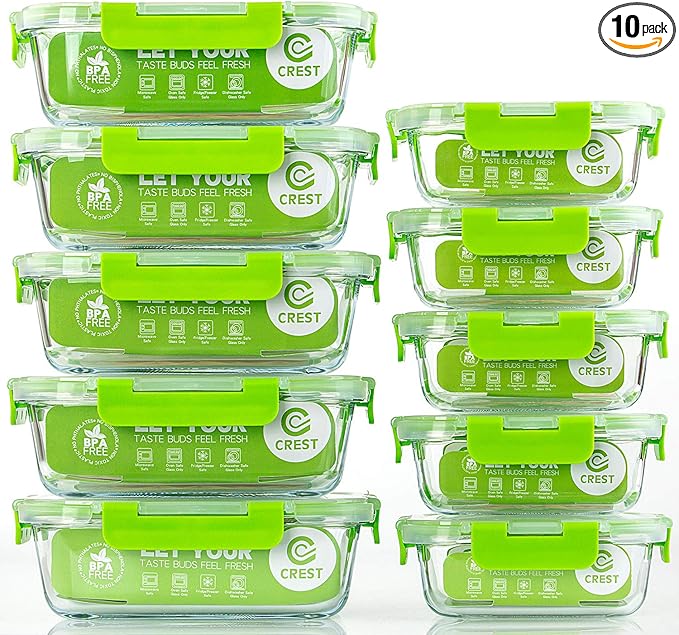 C CREST Glass Containers for Food Storage by CCREST