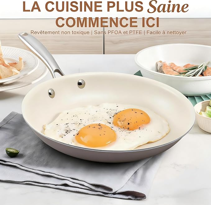 9.25 Inch and 11 inch Ceramic Nonstick Frying Pan Skillet - Image 6