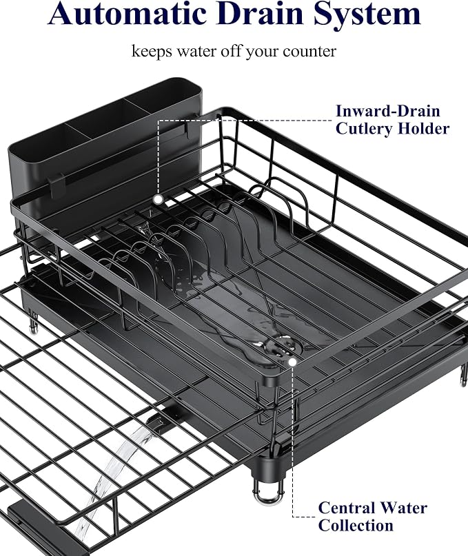 Kitsure Extendable Dish Drying Rack - Image 6