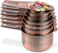 Copper Measuring Cups Set 7, Metric & US Stainless Steel Measuring Cups by Smithcraft