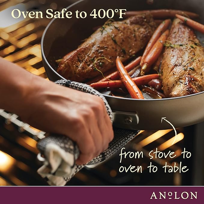 Anolon Advanced Home Hard-Anodized Nonstick Wide Stock Pot/Stockpot - Image 4
