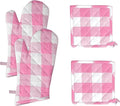 Native Fab Buffalo Plaid Check Oven Mitts and Pot Holders Set of 4, 100% Cotton by NativeFab